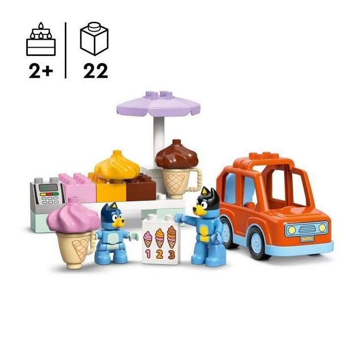 LEGO DUPLO 10458 Visite chez le Marchand de Glace avec Bluey - Jeu de Construction 2 ans LEGO DUPLO 10458 Visite chez le Marchand de Glace avec Bluey - Jeu de Construction 2 ans