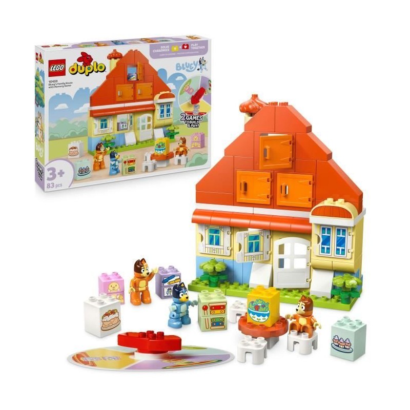 LEGO DUPLO 10459 La Maison de Famille de Bluey et le Jeu de Mémoire - LEGO DUPLO 10459 La Maison de Famille de Bluey et le Jeu de Mémoire -