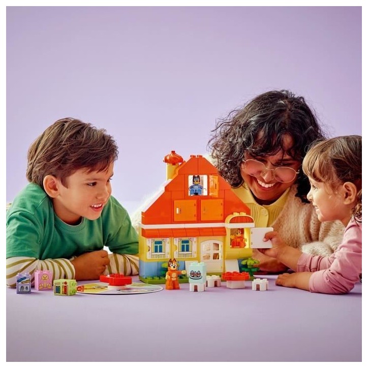 LEGO DUPLO 10459 La Maison de Famille de Bluey et le Jeu de Mémoire - Jeu Créatif 3 ans