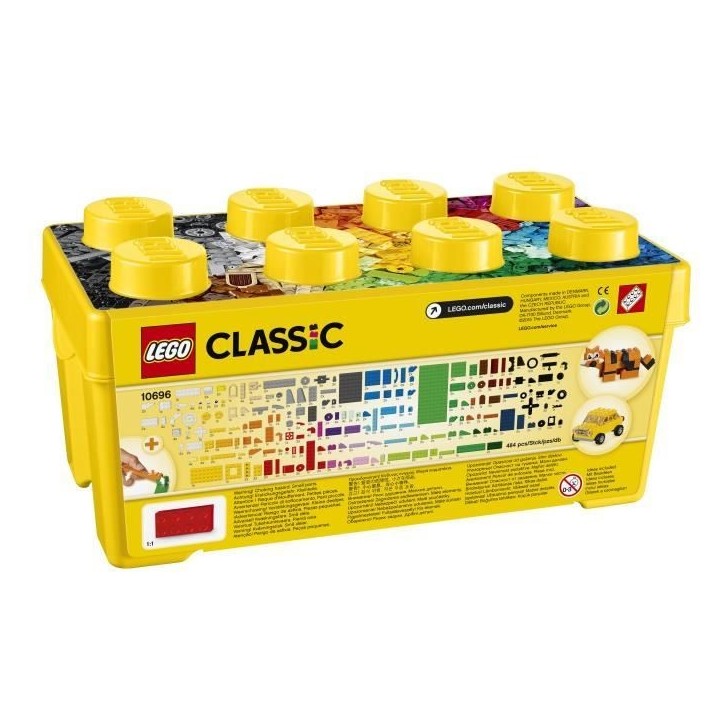 LEGO Classic 10696 La boîte de briques créatives, Rangement facile des jouets, Cadeau de fan LEGO Masters
