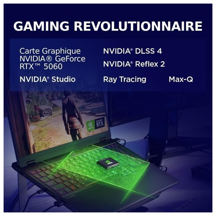 PC portable Gamer LENOVO Legion 5 15IRX10 | Sans Windows - 15,1 WQXGA OLED - Core i7-13650HX - RTX 5060 115W - 32 Go - 512 Go