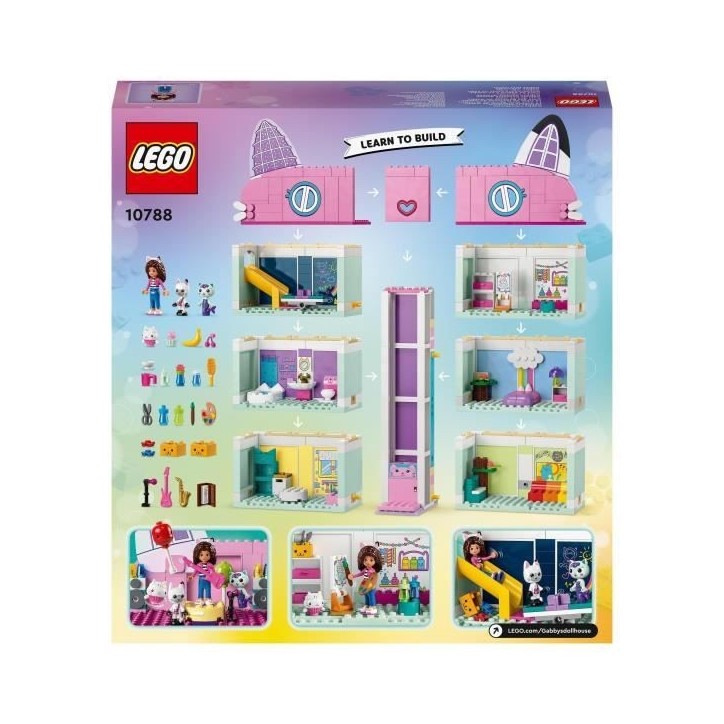 LEGO 10788 La Maison Magique de Gabby - Jouet de Construction pour enfant 4 ans - Figurines