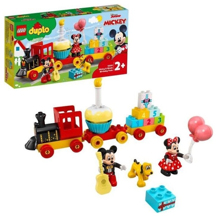 LEGO 10941 DUPLO Disney Le Train d'Anniversaire de Mickey et Minnie Jouet pour Enfant de 2 ans et plus avec Train et Figurines LEGO 10941 DUPLO Disney Le Train d'Anniversaire de Mickey et Minnie Jouet pour Enfant de 2 ans et plus avec Train et Figurines