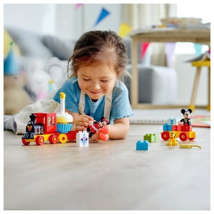 LEGO 10941 DUPLO Disney Le Train d'Anniversaire de Mickey et Minnie Jouet pour Enfant de 2 ans et plus avec Train et Figurines LEGO 10941 DUPLO Disney Le Train d'Anniversaire de Mickey et Minnie Jouet pour Enfant de 2 ans et plus avec Train et Figurines
