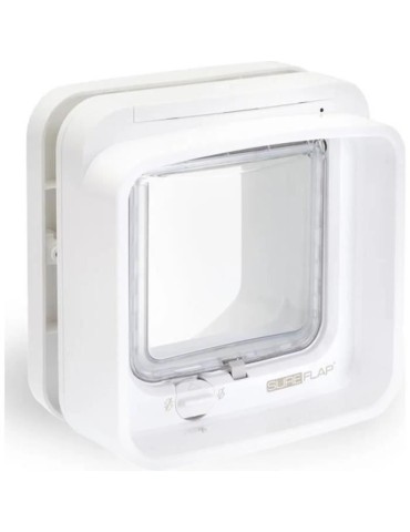 SUREFLAP Chatiere a puce électronique DualScan - Blanc - 142 mm x 120 mm (Mémorisation d'un maximum de 32 puces)