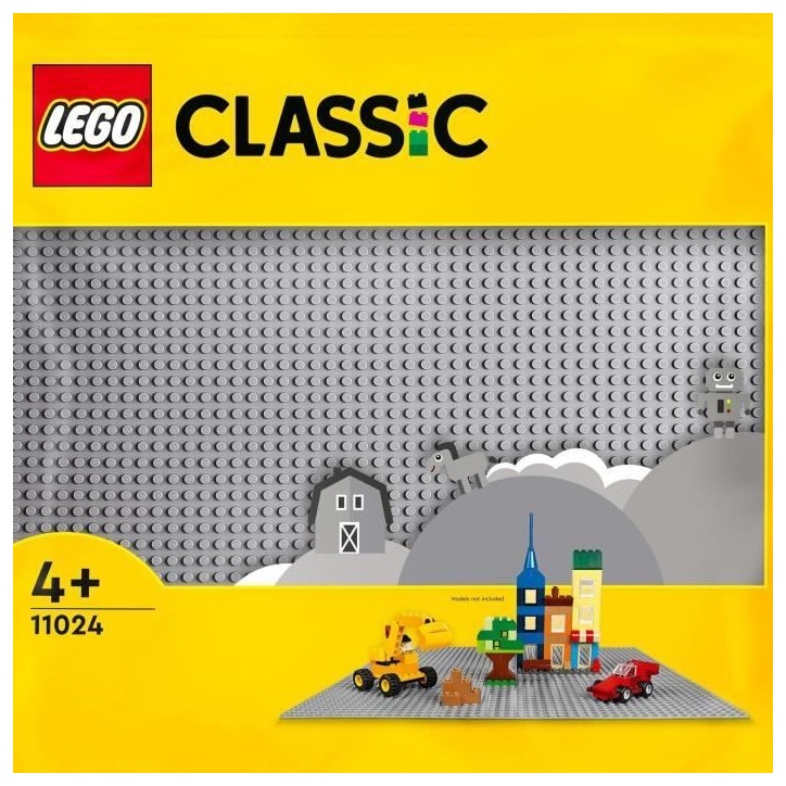 LEGO 11024 Classic La Plaque De Construction Grise 48x48, Socle de Base pour Construction, Assemblage et Exposition LEGO 11024 Classic La Plaque De Construction Grise 48x48, Socle de Base pour Construction, Assemblage et Exposition