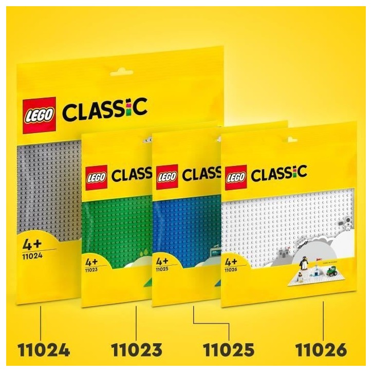 LEGO 11024 Classic La Plaque De Construction Grise 48x48, Socle de Base pour Construction, Assemblage et Exposition LEGO 11024 Classic La Plaque De Construction Grise 48x48, Socle de Base pour Construction, Assemblage et Exposition