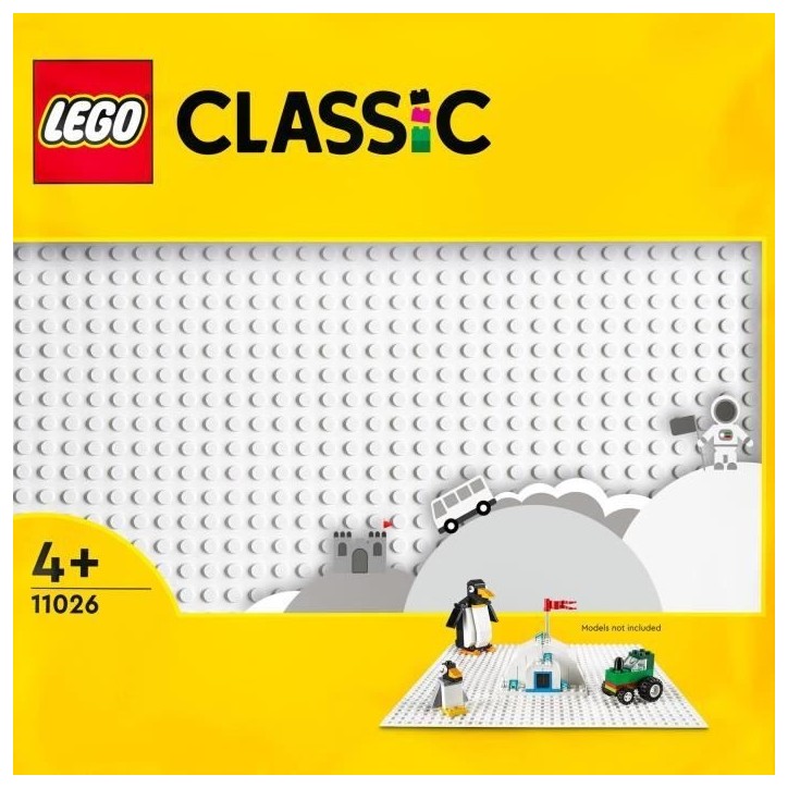 LEGO 11026 Classic La Plaque De Construction Blanche 32x32, Socle de Base pour Construction, Assemblage et Exposition LEGO 11026 Classic La Plaque De Construction Blanche 32x32, Socle de Base pour Construction, Assemblage et Exposition