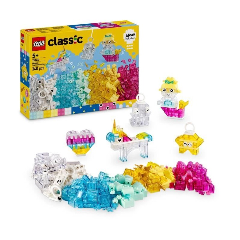 LEGO Classic 11040 La Boîte de Briques Transparentes Magiques - Jeu d LEGO Classic 11040 La Boîte de Briques Transparentes Magiques - Jeu d