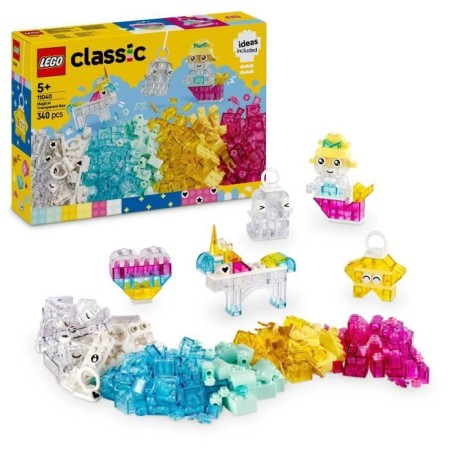 LEGO Classic 11040 La Boîte de Briques Transparentes Magiques - Jeu d