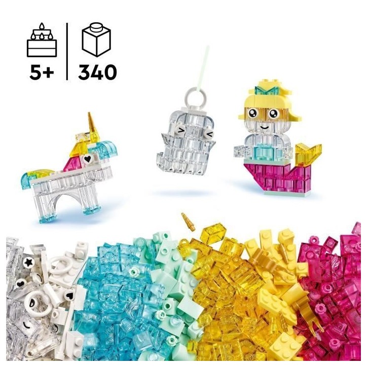 LEGO Classic 11040 La Boîte de Briques Transparentes Magiques - Jeu de construction 5 ans LEGO Classic 11040 La Boîte de Briques Transparentes Magiques - Jeu de construction 5 ans