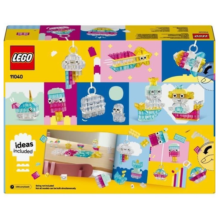 LEGO Classic 11040 La Boîte de Briques Transparentes Magiques - Jeu de construction 5 ans LEGO Classic 11040 La Boîte de Briques Transparentes Magiques - Jeu de construction 5 ans