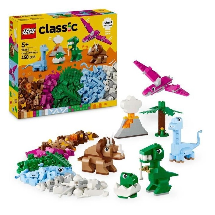 LEGO Classic 11041 Les dinosaures créatifs - Jouet de construction incluant un T-rex