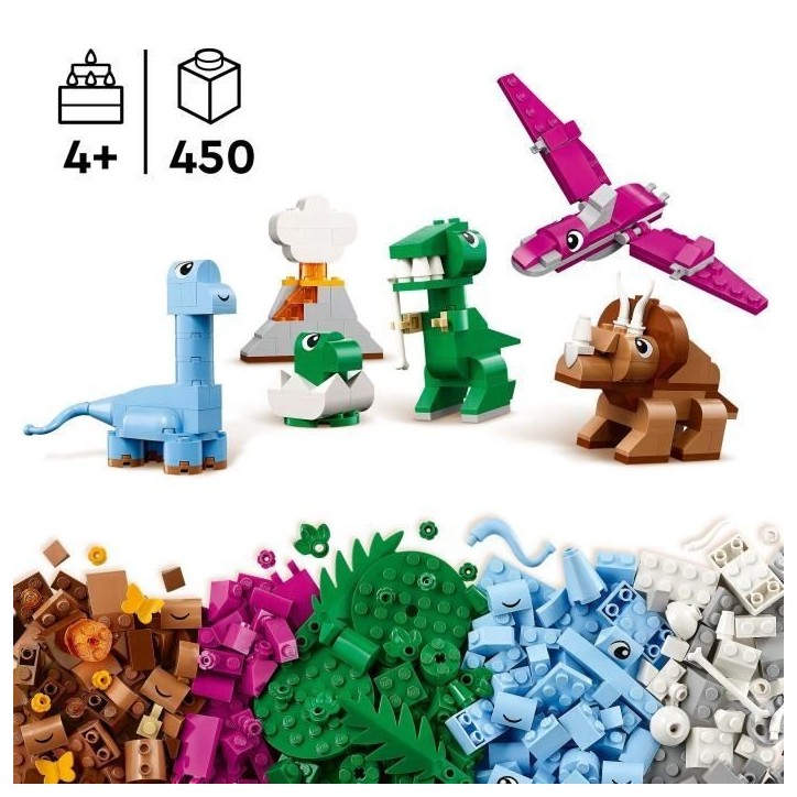 LEGO Classic 11041 Les dinosaures créatifs - Jouet de construction incluant un T-rex