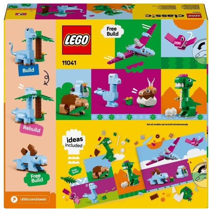 LEGO Classic 11041 Les dinosaures créatifs - Jouet de construction incluant un T-rex
