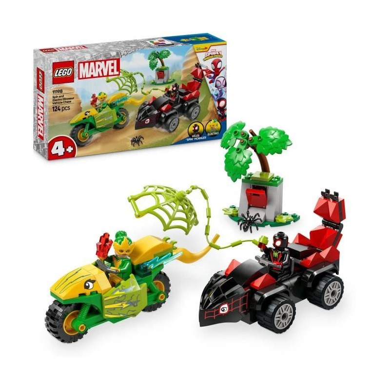LEGO Marvel 11198 Course-poursuite entre Spin et Electro en dino-véhi