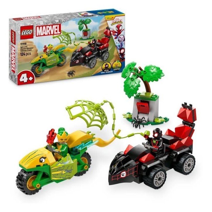 LEGO Marvel 11198 Course-poursuite entre Spin et Electro en dino-véhicules - Spidey et ses amis extraordinaires LEGO Marvel 11198 Course-poursuite entre Spin et Electro en dino-véhicules - Spidey et ses amis extraordinaires