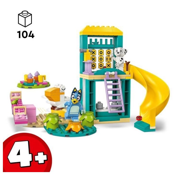 LEGO Bluey 11201 Bluey et Chloé a l'Aire de Jeux - Jeu de Construction des 4 ans - Animaux
