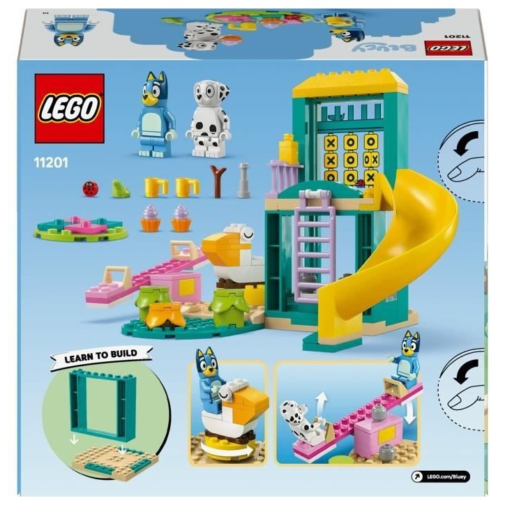 LEGO Bluey 11201 Bluey et Chloé a l'Aire de Jeux - Jeu de Construction des 4 ans - Animaux