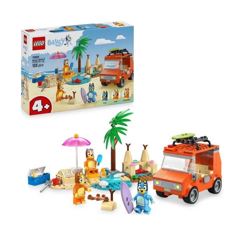 LEGO Bluey 11202 Les Vacances et le Voyage en Voiture de Bluey - Jeu d LEGO Bluey 11202 Les Vacances et le Voyage en Voiture de Bluey - Jeu d