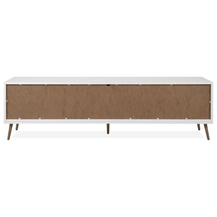 Meuble TV - ARONA - Blanc / Chene artisan - 3 abbatants - 175 x 50 x 38 cm Meuble TV - ARONA - Blanc / Chene artisan - 3 abbatants - 175 x 50 x 38 cm