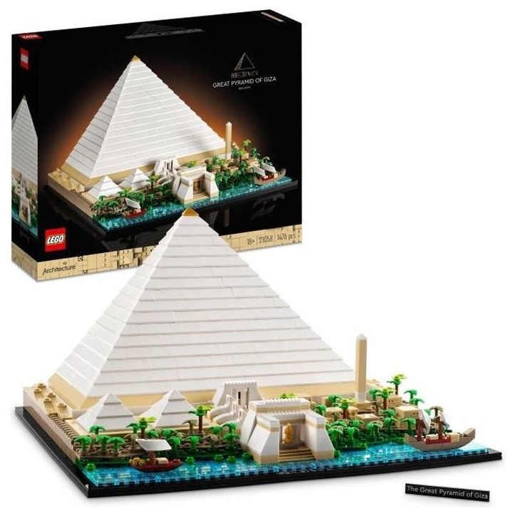 LEGO 21058 Architecture La Grande Pyramide de Gizeh, Loisir Créatif Maquette a Construire, Monument du Monde et Décoration LEGO 21058 Architecture La Grande Pyramide de Gizeh, Loisir Créatif Maquette a Construire, Monument du Monde et Décoration