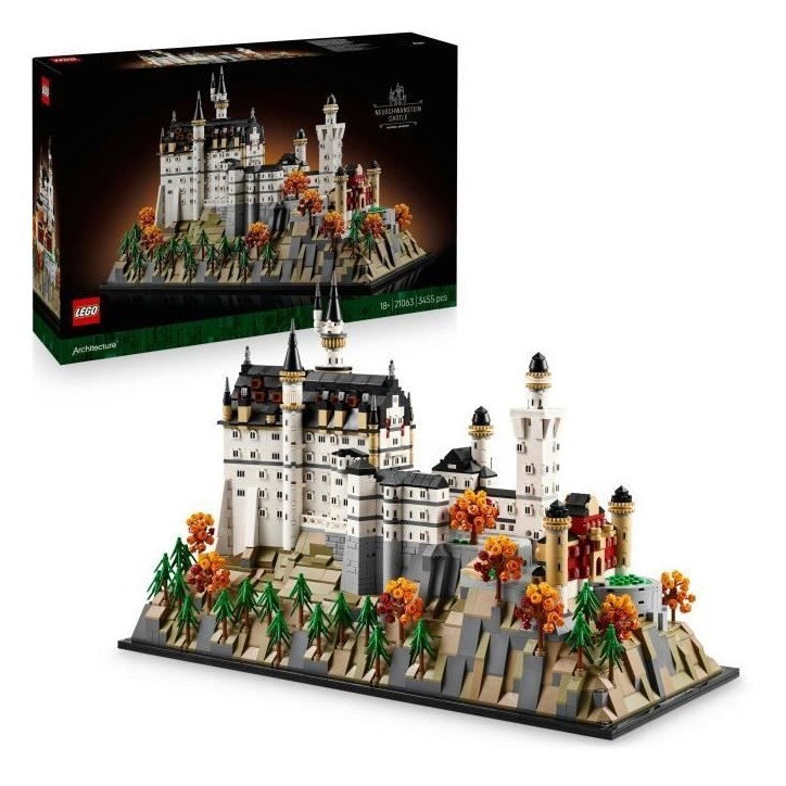LEGO Architecture 21063 Le Château de Neuschwanstein - Set de Construction pour Adulte LEGO Architecture 21063 Le Château de Neuschwanstein - Set de Construction pour Adulte