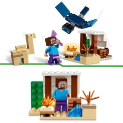 LEGO 21251 Minecraft L'Expédition de Steve dans le Désert, Jouet de