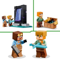 LEGO 21252 Minecraft L'Armurerie, Jouet avec Forge d'Armes avec Person