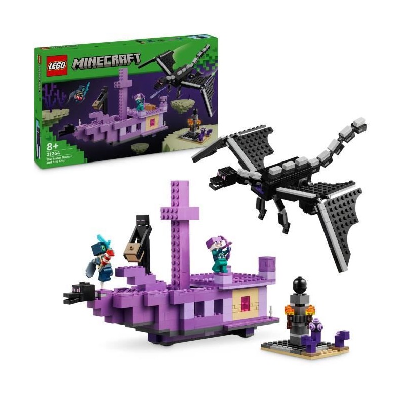 LEGO Minecraft 21264 Le dragon et le navire de l'Ender - Set inspiré LEGO Minecraft 21264 Le dragon et le navire de l'Ender - Set inspiré