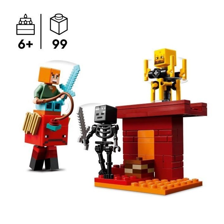 LEGO Minecraft 21266 La bataille de la lave du Nether - Jouet pour fans de jeux vidéo LEGO Minecraft 21266 La bataille de la lave du Nether - Jouet pour fans de jeux vidéo