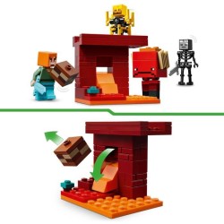LEGO Minecraft 21266 La bataille de la lave du Nether - Jouet pour fan