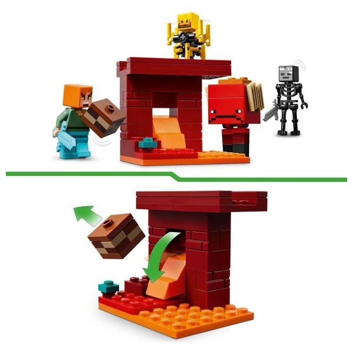 LEGO Minecraft 21266 La bataille de la lave du Nether - Jouet pour fans de jeux vidéo LEGO Minecraft 21266 La bataille de la lave du Nether - Jouet pour fans de jeux vidéo