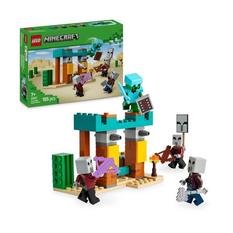 LEGO Minecraft 21267 La patrouille d'Illageois du désert - Jeu de con LEGO Minecraft 21267 La patrouille d'Illageois du désert - Jeu de con