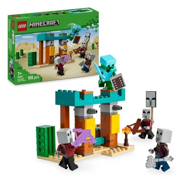 LEGO Minecraft 21267 La patrouille d'Illageois du désert - Jeu de construction des 7 ans LEGO Minecraft 21267 La patrouille d'Illageois du désert - Jeu de construction des 7 ans