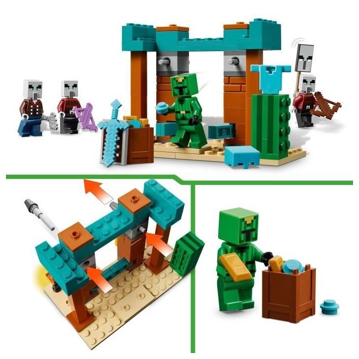 LEGO Minecraft 21267 La patrouille d'Illageois du désert - Jeu de construction des 7 ans LEGO Minecraft 21267 La patrouille d'Illageois du désert - Jeu de construction des 7 ans