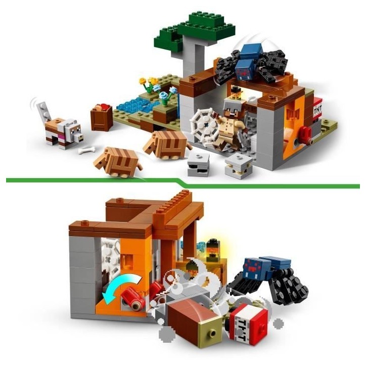 LEGO Minecraft 21269 L'expédition dans la mine du tatou - Jeu de construction pour garçon