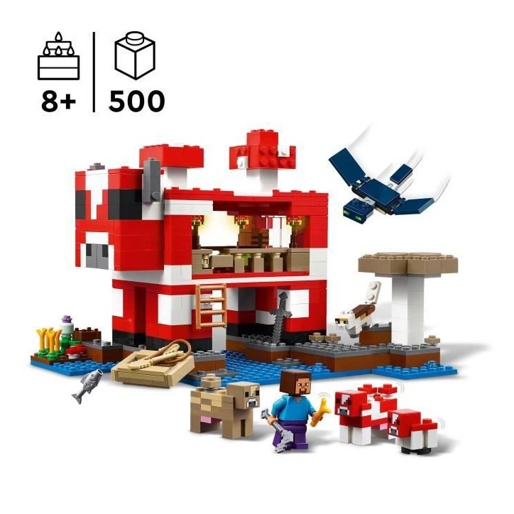LEGO Minecraft 21270 La maison des Champimeuhs - Jeu de construction pour enfant des 8 ans