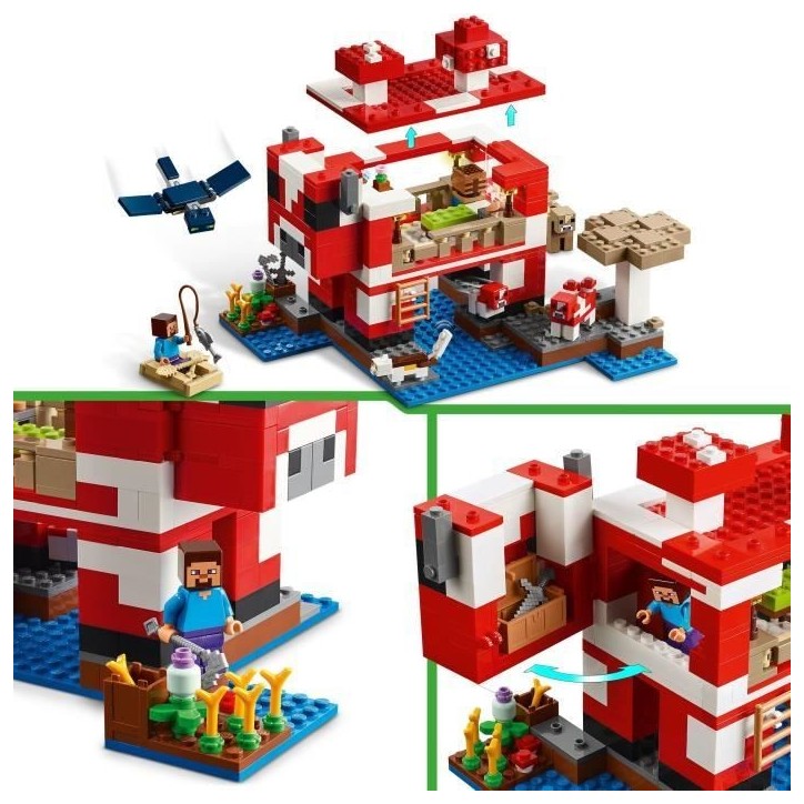 LEGO Minecraft 21270 La maison des Champimeuhs - Jeu de construction pour enfant des 8 ans