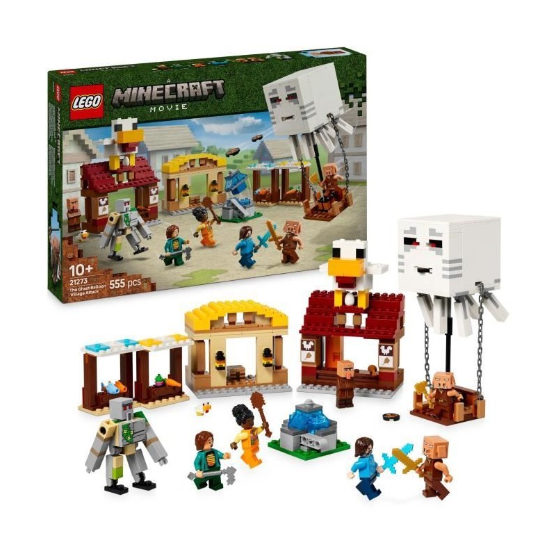 LEGO Minecraft 21273 Les Ghasts a l'Attaque du Village - Jeu pour gar LEGO Minecraft 21273 Les Ghasts a l'Attaque du Village - Jeu pour gar
