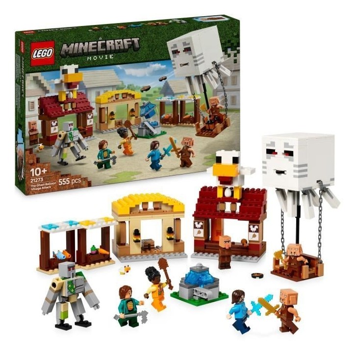 LEGO Minecraft 21273 Les Ghasts a l'Attaque du Village - Jeu pour garçon des 10 ans LEGO Minecraft 21273 Les Ghasts a l'Attaque du Village - Jeu pour garçon des 10 ans