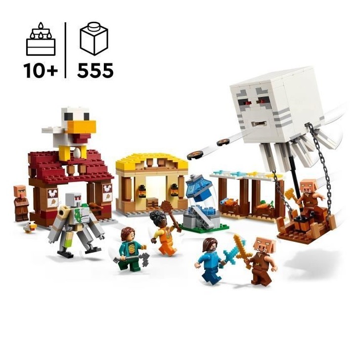 LEGO Minecraft 21273 Les Ghasts a l'Attaque du Village - Jeu pour garçon des 10 ans LEGO Minecraft 21273 Les Ghasts a l'Attaque du Village - Jeu pour garçon des 10 ans