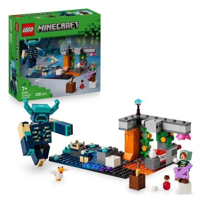 LEGO Minecraft 21274 La Rencontre Avec Le Warden - Jouet Collector Pour Garçon Des 7 Ans LEGO Minecraft 21274 La Rencontre Avec Le Warden - Jouet Collector Pour Garçon Des 7 Ans