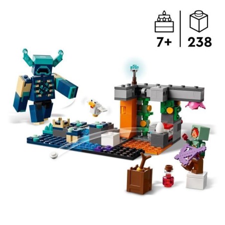 LEGO Minecraft 21274 La Rencontre Avec Le Warden - Jouet Collector Pour Garçon Des 7 Ans