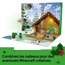 LEGO Minecraft 21280 Le Calendrier de l'Avent 2025 - Jeu de Noël pour