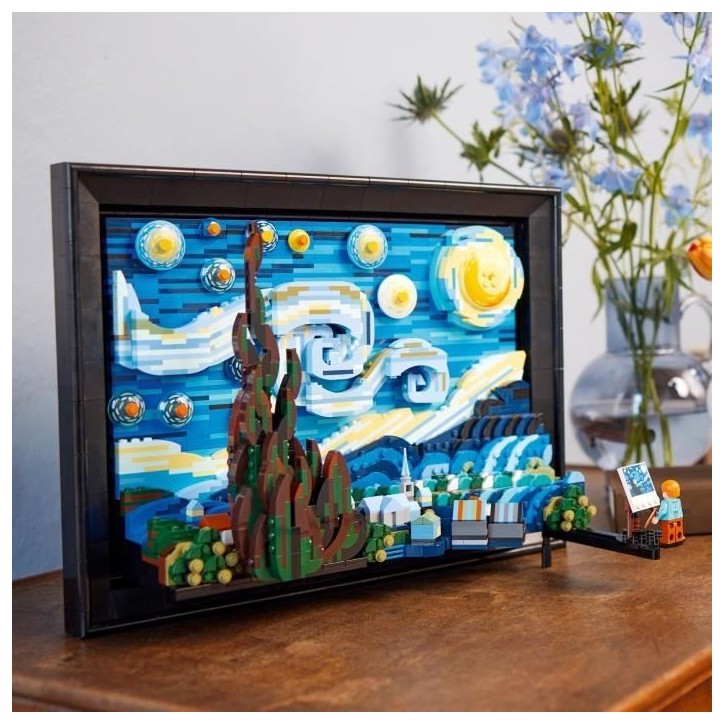 LEGO Ideas 21333 Exclu Cdiscount Vincent Van Gogh - La Nuit Étoilée, Reproduction de Tableau sur Toile LEGO Ideas 21333 Exclu Cdiscount Vincent Van Gogh - La Nuit Étoilée, Reproduction de Tableau sur Toile