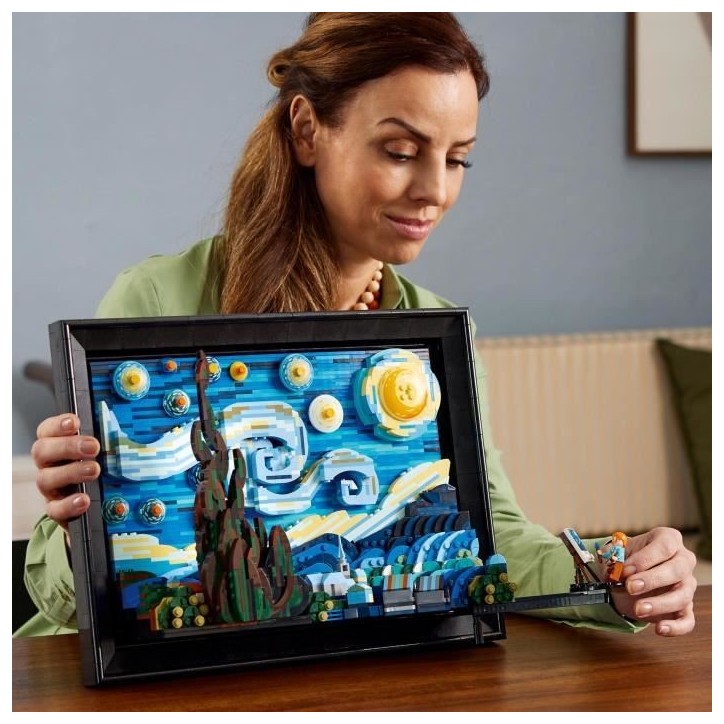 LEGO Ideas 21333 Exclu Cdiscount Vincent Van Gogh - La Nuit Étoilée, Reproduction de Tableau sur Toile LEGO Ideas 21333 Exclu Cdiscount Vincent Van Gogh - La Nuit Étoilée, Reproduction de Tableau sur Toile