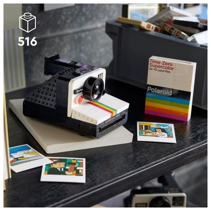 LEGO 21345 Ideas Appareil Photo Polaroid OneStep SX-70, Maquette a Construire pour Adultes avec Autocollants LEGO 21345 Ideas Appareil Photo Polaroid OneStep SX-70, Maquette a Construire pour Adultes avec Autocollants