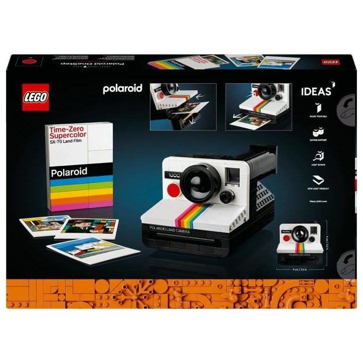 LEGO 21345 Ideas Appareil Photo Polaroid OneStep SX-70, Maquette a Construire pour Adultes avec Autocollants LEGO 21345 Ideas Appareil Photo Polaroid OneStep SX-70, Maquette a Construire pour Adultes avec Autocollants