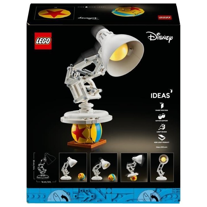 LEGO Ideas 21357 Disney Pixar Luxo Jr. - Set de Construction Collector pour Adulte - Déco LEGO Ideas 21357 Disney Pixar Luxo Jr. - Set de Construction Collector pour Adulte - Déco